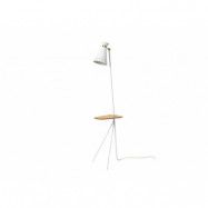 Warm Nordic - Cone Golvlampa w/Bord Clear White/Oak