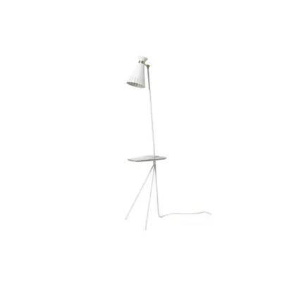 Warm Nordic - Cone Golvlampa w/Bord Clear White/Marble