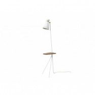 Warm Nordic - Cone Golvlampa w/Bord Clear White/Teak