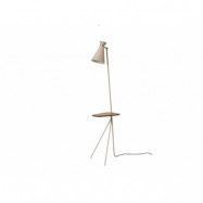 Warm Nordic - Cone Golvlampa w/Bord Pure Cashmere/Teak