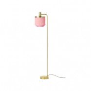 Warm Nordic Fringe golvlampa pale pink, mässingspläterat stål
