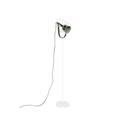 WHITE LABEL LIVING Golvlampa i bur– vit aluminium