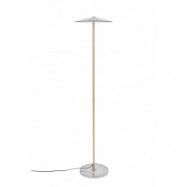 ZUIVER Float golvlampa - glas och guldjärn
