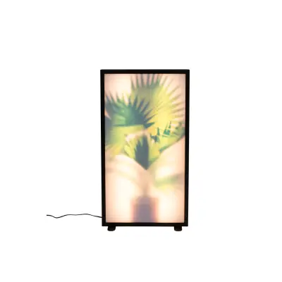 ZUIVER Grow XL golvlampa - glas och svart trä