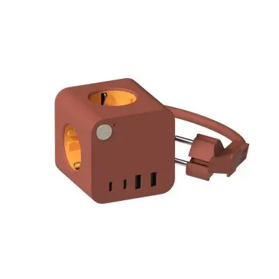 Ampie Wired Grenuttag EU USB-A/USB-C Terracotta