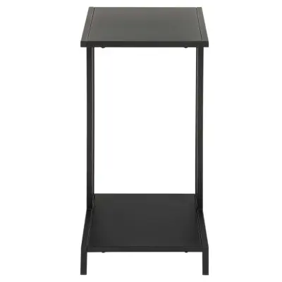 ACT NORDIC Newcastle laptopbord, med hylla - svart metall