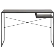 ACT NORDIC Newcastle skrivbord, med hylla - svart metall