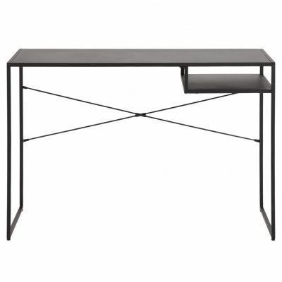 ACT NORDIC Newcastle skrivbord, med hylla - svart metall
