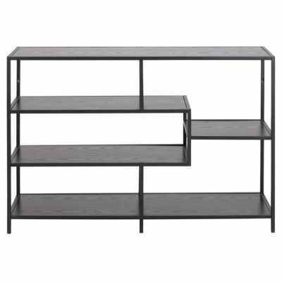 ACT NORDIC Seaford Bokhylla - Svart Askmelamin och Svart Metall