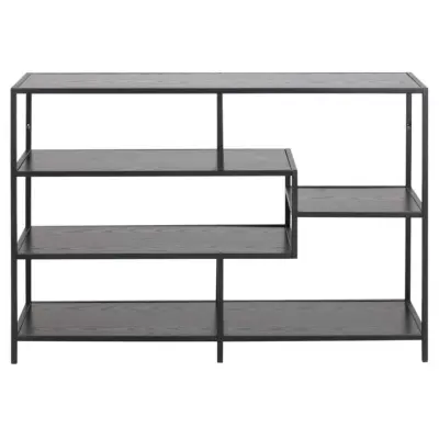 ACT NORDIC Seaford Bokhylla - Svart Askmelamin och Svart Metall