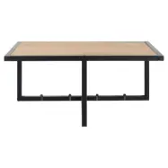 ACT NORDIC Seaford kl&auml;dh&auml;ngare, m. 4 krokar och hylla - naturligt vild ekpapper och svart metall