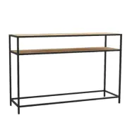 ACT NORDIC Seaford konsolbord, med 1 hylla- papper vild och svart metall (120x35)