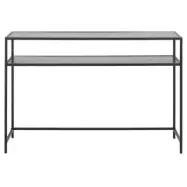 ACT NORDIC Seaford konsolbord, med 1 hylla - svart melaminlåda och metall (120x35)