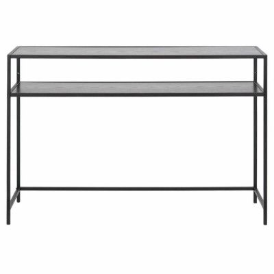 ACT NORDIC Seaford konsolbord, med 1 hylla - svart melaminlåda och metall (120x35)