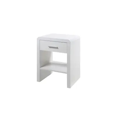 ACT NORDIC Supernova sängbord - vit, 1 hylla och 1 låda