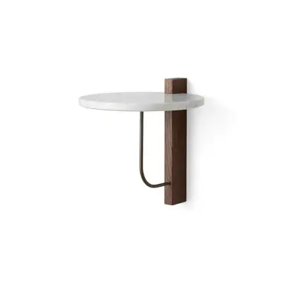 Audo Copenhagen - Corbel hylla mörk ek Carrara-marmor