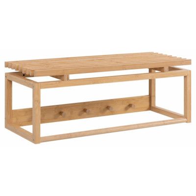 ACT NORDIC Bali hatthylla, w. klädstång - UV-lackad bambu