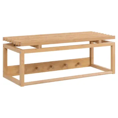 ACT NORDIC Bali hatthylla, w. klädstång - UV-lackad bambu