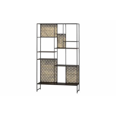 BEPUREHOME Collection bokhylla - antik mässing och svart järn
