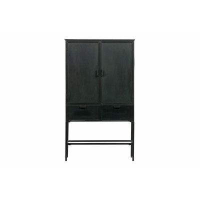 BEPUREHOME Önskeskåp, w. 2 luckor, 2 lådor och 1 hylla - svart järn