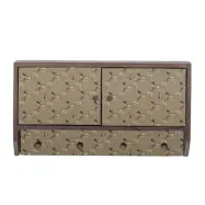 BLOOMINGVILLE MINI Finbar bokhylla, m. 2 d&ouml;rrar och 4 krokar - brunt mangotr&auml; och MDF