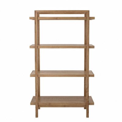 BLOOMINGVILLE Skye Bokhylla - Vit och Naturlig Ekfanér, Naturlig Ek