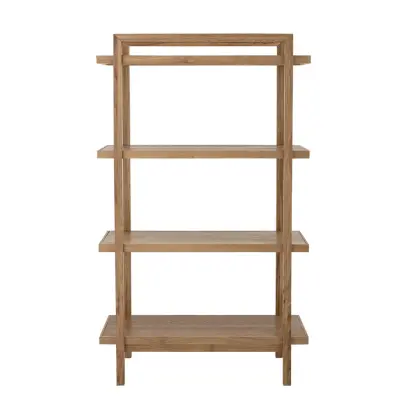 BLOOMINGVILLE Skye Bokhylla - Vit och Naturlig Ekfanér, Naturlig Ek