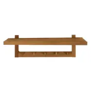 CANETT Auckland rektangul&auml;r kl&auml;dh&auml;ngare, w. 5 krokar och hylla - naturlig ek