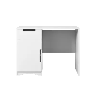 Classic barnskrivbord, med 1 dörr, 1 låda och 1 hylla - vit laminat (100x60)