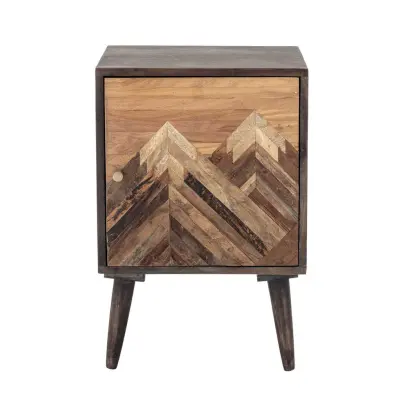 CREATIVE COLLECTION Hali skåp, med 1 dörr och 1 hylla - brunt mangoträ