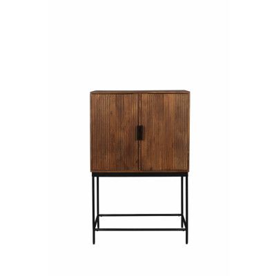 DUTCHBONE Saroo skåp, m. 2 dörrar och 1 hylla - brunt mangoträ och stål