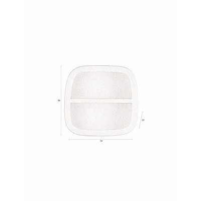 DUTCHBONE Veda vägghylla, Mellan, m. 1 hylla - beigeåtervunnen marmor