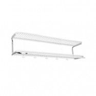 Essem Design Classic 650 hatthylla vit/krom, 2 plan, 110 cm