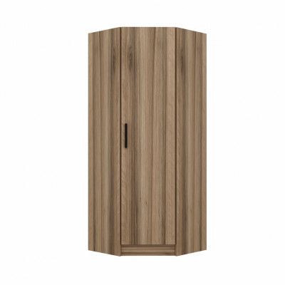 FUNZI LIVING 210 hörngarderob, w. 1 dörr, 1 hylla - valnötsfärgad melamin