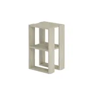 FUNZI LIVING Lonie sängbord, m. 1 hylla - travertinmelamin (30x30)