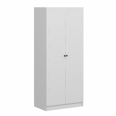 FUNZI LIVING Membrane Blinds 190 garderob, w. 2 dörrar, 1 hylla, 2 hängstänger - vit melamin