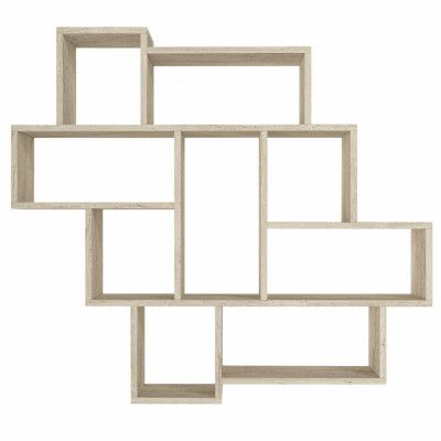 FUNZI LIVING Parola vägghylla - travertinmelamin