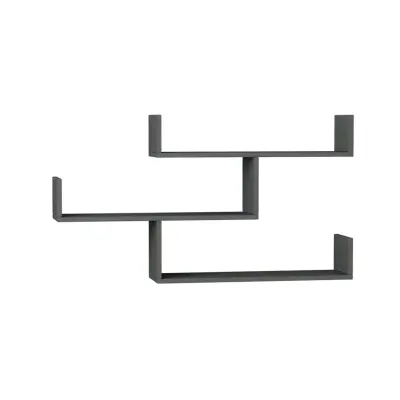 FUNZI LIVING Tibet vägghylla - antracitgrå melamin