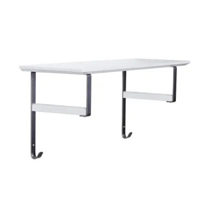 FURBO Niva hatthylla, m. hylla, 2 krokar och 2 hängstänger - trä och stål