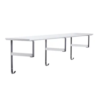 FURBO Niva hatthylla, m. hylla, 3 krokar och 3 hängstänger - trä och stål