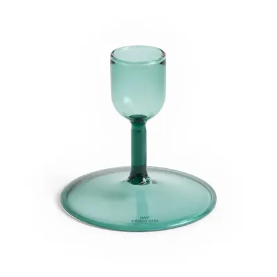 HAY - Tiny ljusstake rak aqua glas Ø 7 cm
