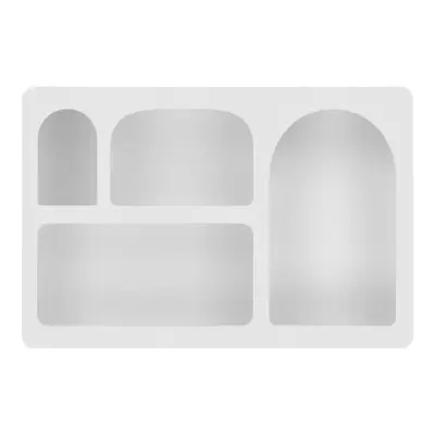 HOUSE NORDIC Bryne vägghylla, med 4 fack - vit MDF (40x13x60)