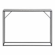 HOUSE NORDIC Vita konsolbord, rektangulärt - naturlig melaminfolie med travertin-look/svart stål (110x26)