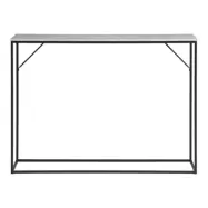 HOUSE NORDIC Vita konsolbord, rektangulärt - naturlig melaminfolie med travertin-look/svart stål (110x26)