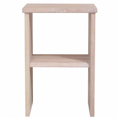 HOUSE OF SANDER nattduksbord, med 1 hylla - vitoljad ek
