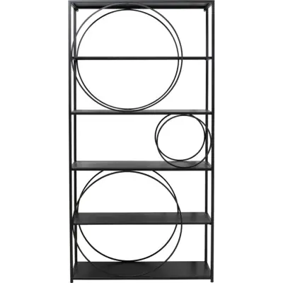 KARE DESIGN Hylla Circle bokhylla, rektangulär - svart stål