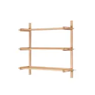 KAVE HOME Sitra modulär hyllenhet, med 3 hyllplan i massiv ek - naturlig ek (110cm)