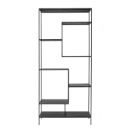 KILROY INDBO Alma bokhylla, rektangul&auml;r - svart j&auml;rn