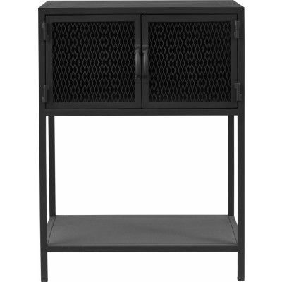 KILROY INDBO Como barskåp, m. 2 dörrar och 1 hylla - svart järn