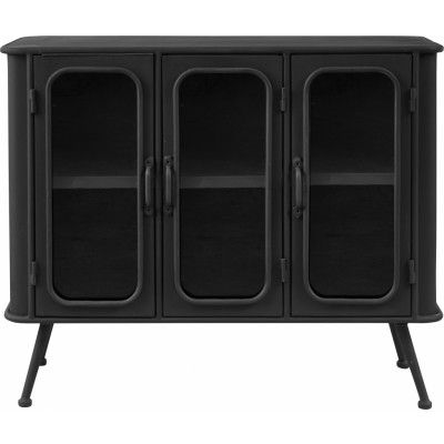KILROY INDBO Garda skänk, m. 3 dörrar och hylla - svart järn